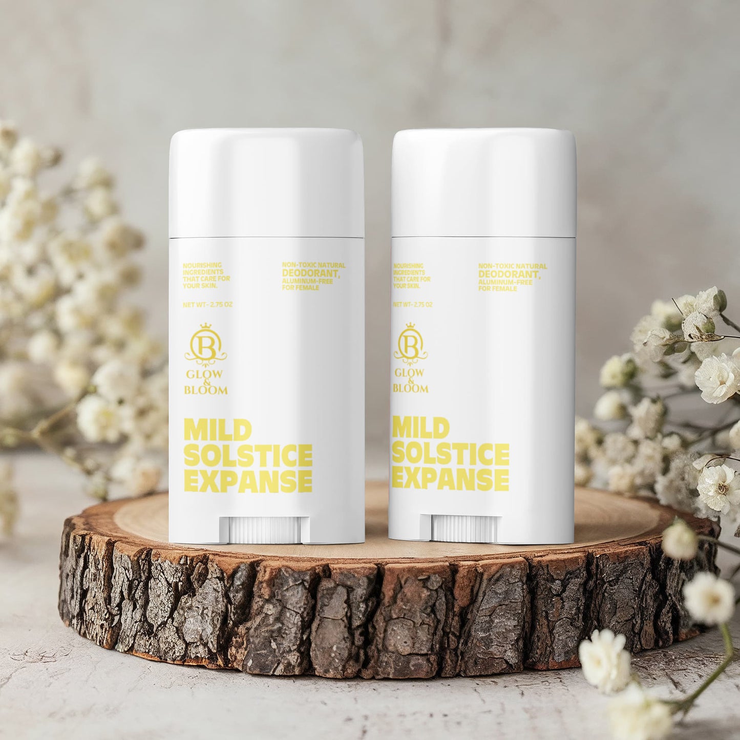 2 Pack Non-toxic Natural Deodorant, Aluminum-Free for Women